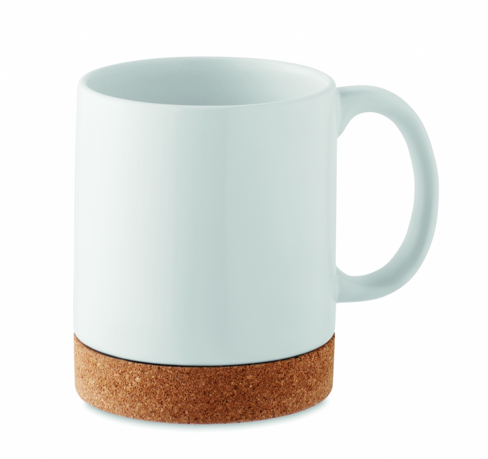 Logo trade promotional gifts picture of: Ceramic cork mug 280 ml