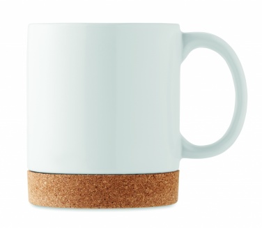 Logo trade promotional giveaways image of: Ceramic cork mug 280 ml