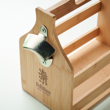 Logo trade promotional item photo of: 6 beer crate in bamboo
