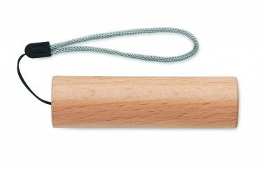 Logo trade promotional product photo of: Beech wood rechargeable torch