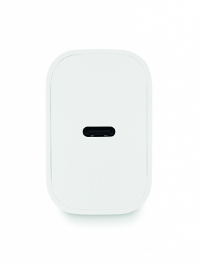 Logo trade promotional giveaways image of: 20W 2 port USB charger EU plug