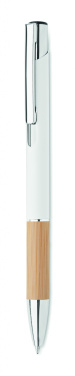 Logotrade promotional items photo of: Ballpoint pen made of aluminum with a bamboo grip