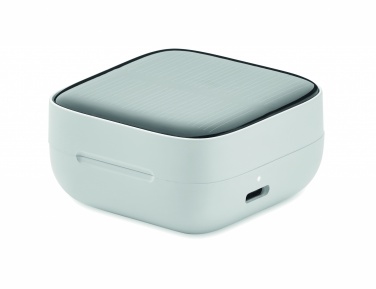 Logo trade business gifts image of: TWS earbuds with solar charger