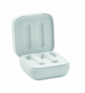 Logo trade promotional giveaways image of: TWS earbuds with solar charger