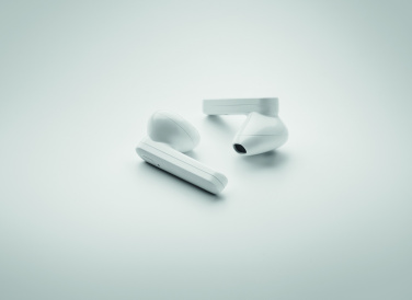 Logo trade advertising products image of: TWS earbuds with solar charger