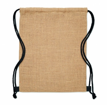 Logo trade corporate gifts image of: Jute drawstring bag