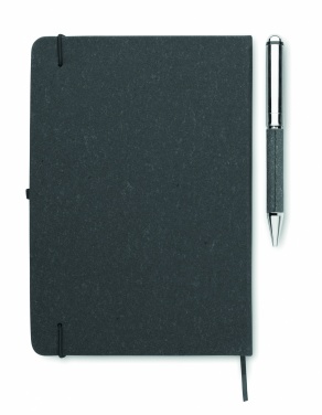 Logo trade corporate gifts picture of: Recycled leather notebook set