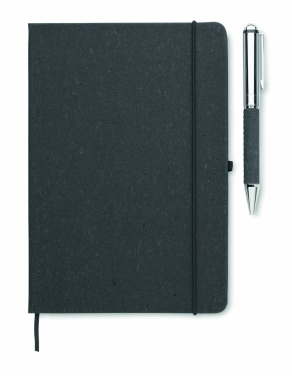 Logo trade corporate gifts picture of: Recycled leather notebook set
