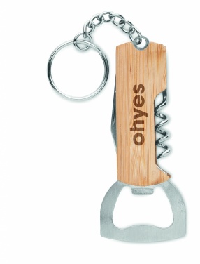 Logo trade advertising products image of: 3 in 1 bamboo pocket tool