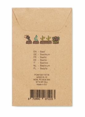 Logo trade promotional merchandise image of: Basil seeds in craft envelope