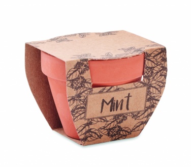 Logo trade corporate gifts picture of: Terracotta pot mint seeds
