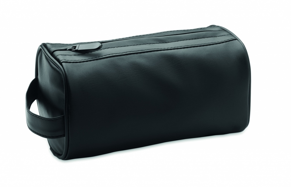 Logo trade promotional giveaway photo of: Soft PU cosmetic bag and zipper