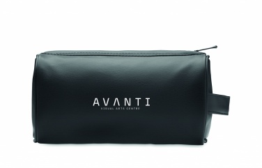Logo trade corporate gifts image of: Soft PU cosmetic bag and zipper