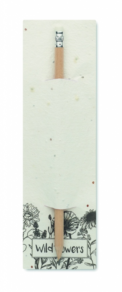 Logo trade promotional gifts image of: Natural pencil in seeded pouch
