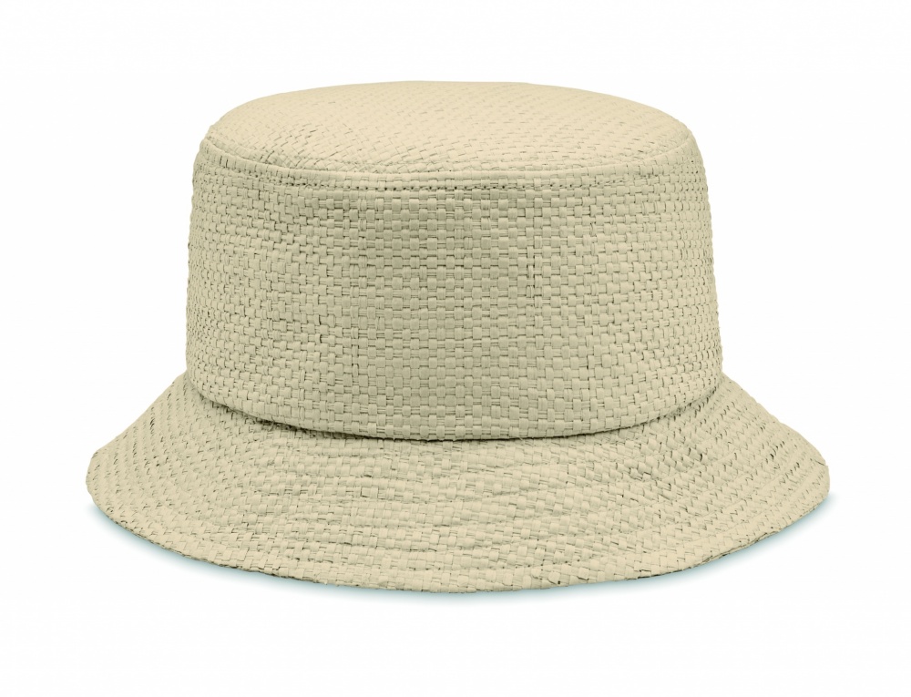 Logo trade business gifts image of: 9aper straw bucket hat