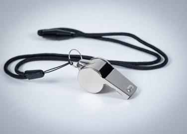 Logo trade business gifts image of: Metal whistle