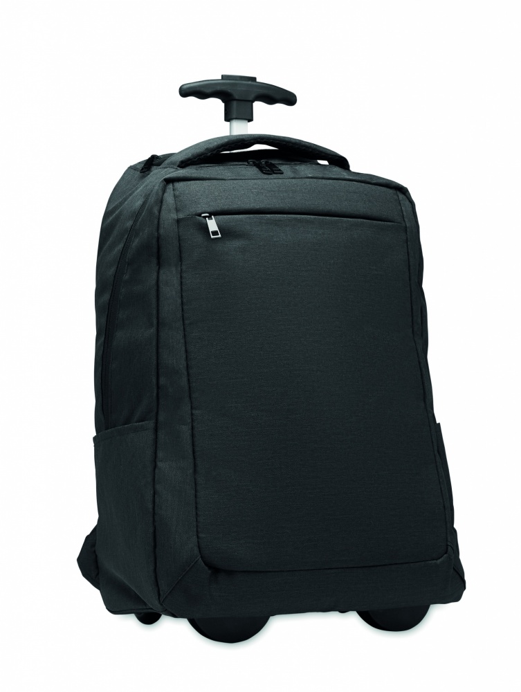 Logo trade promotional gift photo of: A portable backpack trolley with wheels, made of 600D RPET polyester