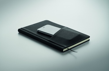 Logotrade promotional item picture of: A5 notebook PU front pocket