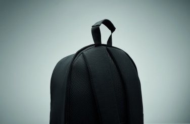 Logo trade corporate gifts picture of: A 15-inch laptop backpack made of recycled pre-consumer cotton and recycled polyester with customizable printing.