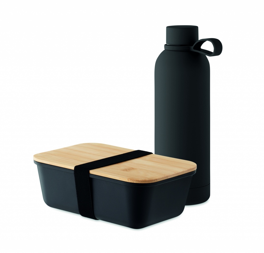 Logo trade promotional merchandise photo of: Lunch box bottle gift set