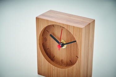 Logo trade business gift photo of: Bamboo table clock