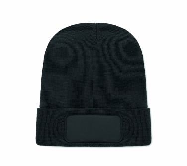 Logo trade promotional items image of: Unisex beanie RPET polyester