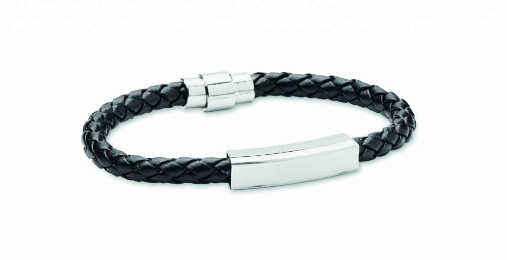 Logotrade advertising products photo of: Braided faux leather bracelet