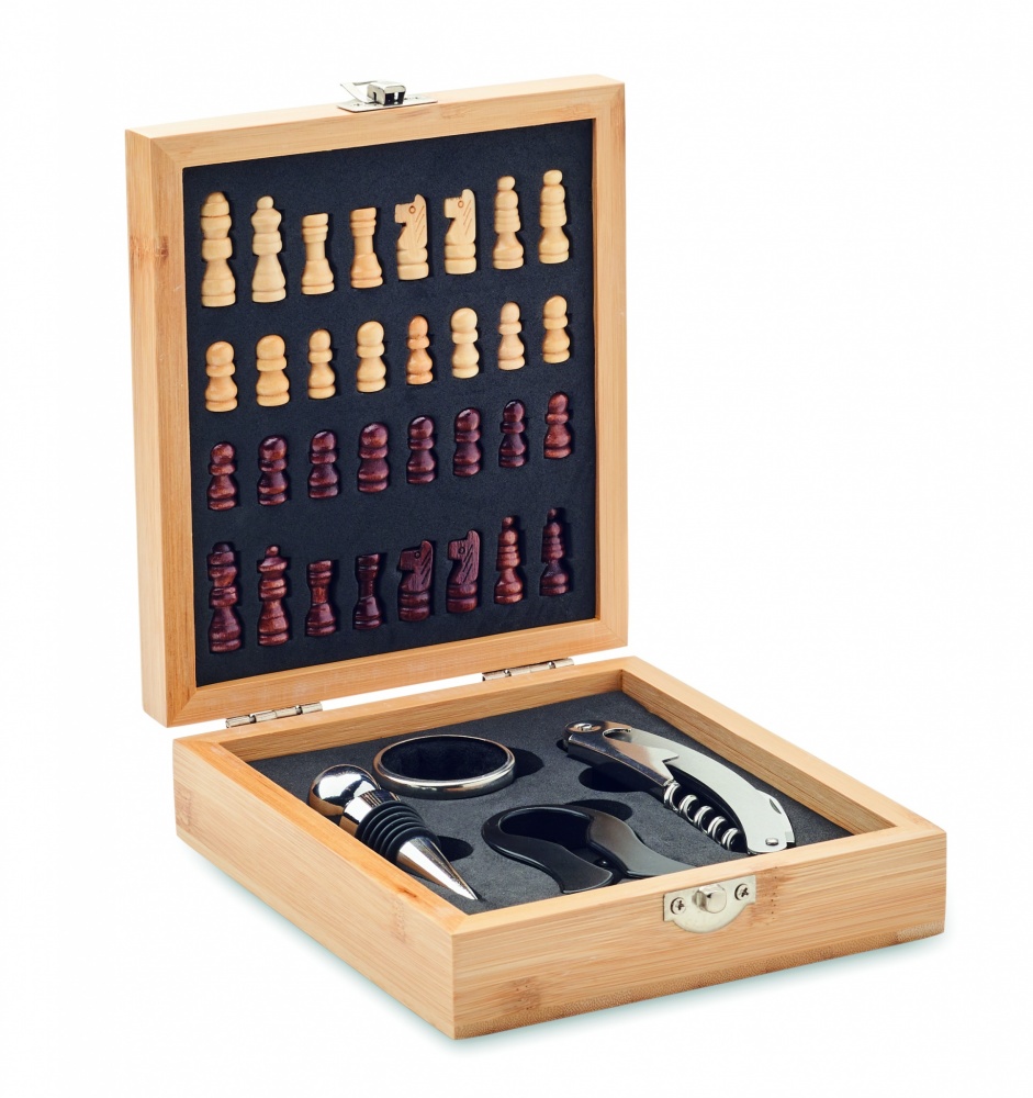 Logotrade promotional item image of: Chess board wine set