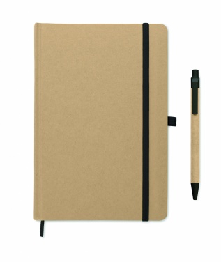 Logo trade promotional items image of: Caratil A5 notebook in recycled carton