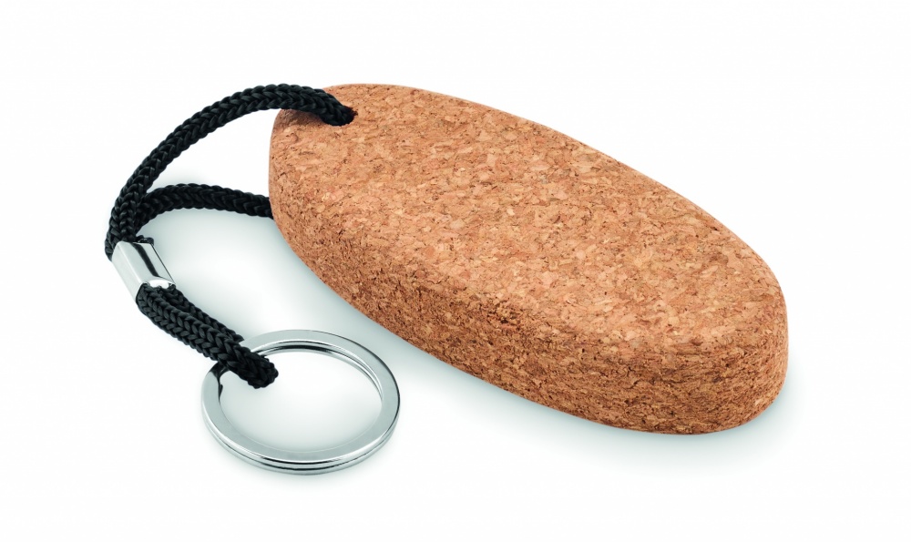 Logo trade promotional gifts picture of: Floating cork key ring Lohja