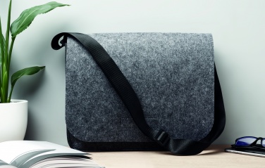 Logo trade promotional giveaways picture of: RPET felt laptop bag