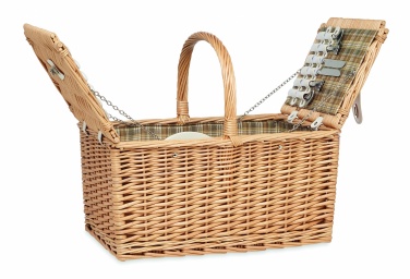 Logotrade promotional giveaway picture of: Wicker picnic basket 4 people