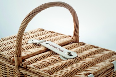 Logo trade promotional gifts image of: Wicker picnic basket 4 people