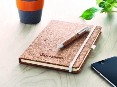 Logotrade advertising products photo of: A5 cork notebook with pen
