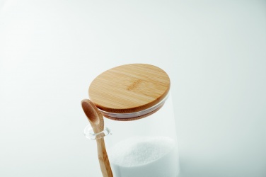 Logo trade business gift photo of: Glass jar with spoon 600 ml