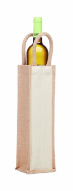 Logotrade business gift image of: Jute wine bag for one bottle