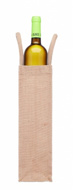 Logo trade promotional items image of: Jute wine bag for one bottle