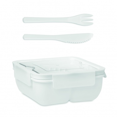 Logo trade promotional giveaways picture of: Lunch box with cutlery 600ml