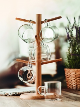 Logo trade promotional gifts image of: Bamboo cup set holder