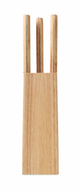 Logo trade corporate gifts image of: 5 piece knife set in base
