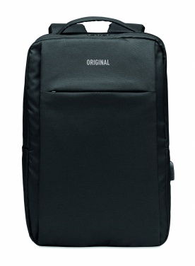 Logo trade promotional item photo of: Laptop backpack in 300D RPET