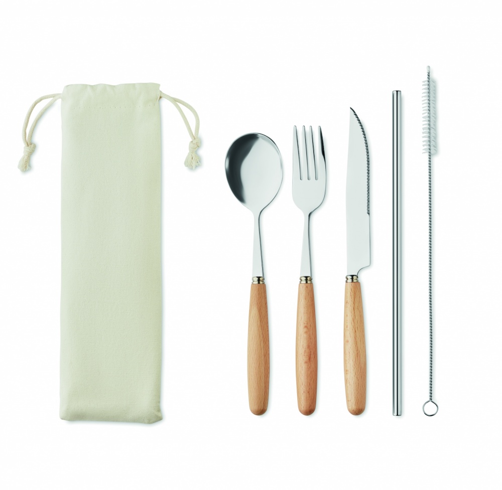 Logo trade corporate gifts picture of: Cutlery set stainless steel