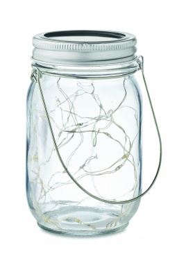 Logo trade promotional giveaways image of: Solar mason jar outdoor lamp