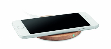 Logo trade promotional product photo of: Wireless charger bamboo 10W RUNDO +