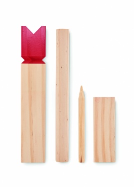 Logo trade promotional merchandise picture of: Pinewood outdoor throwing game