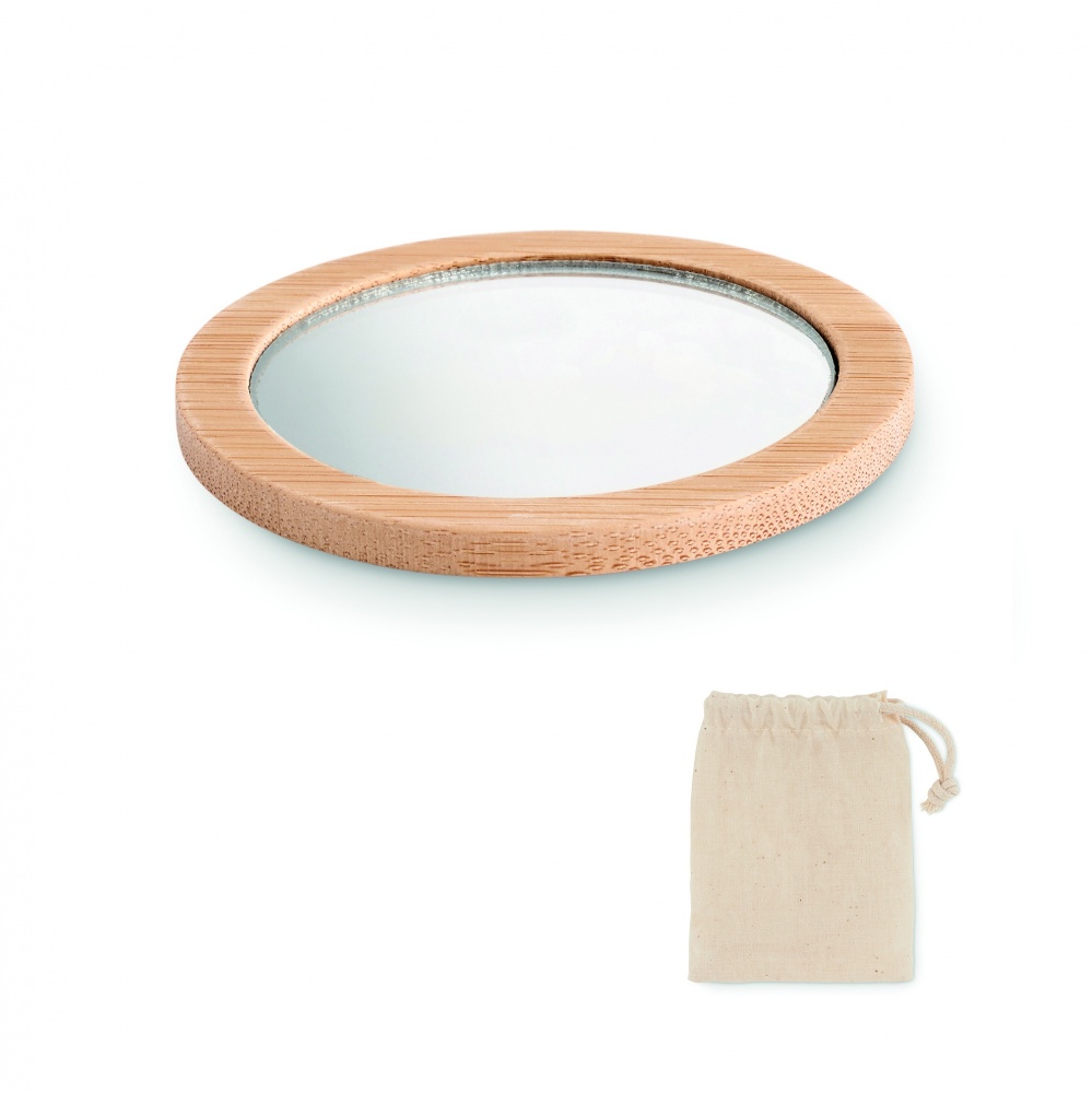 Logotrade promotional giveaway image of: Bamboo make-up mirror