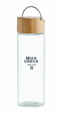 Logotrade promotional merchandise photo of: Glass bottle 500ml bamboo lid