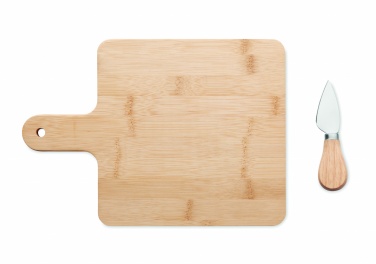 Logo trade promotional items picture of: Cheese board set in bamboo Bremen