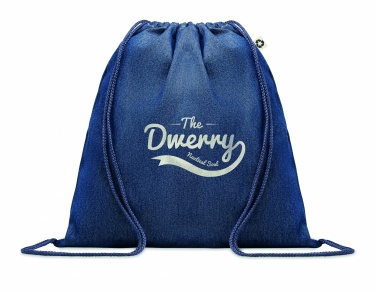 Logotrade promotional merchandise photo of: Recycled denim drawstring bag