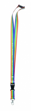 Logotrade promotional gift picture of: Rainbow RPET lanyard